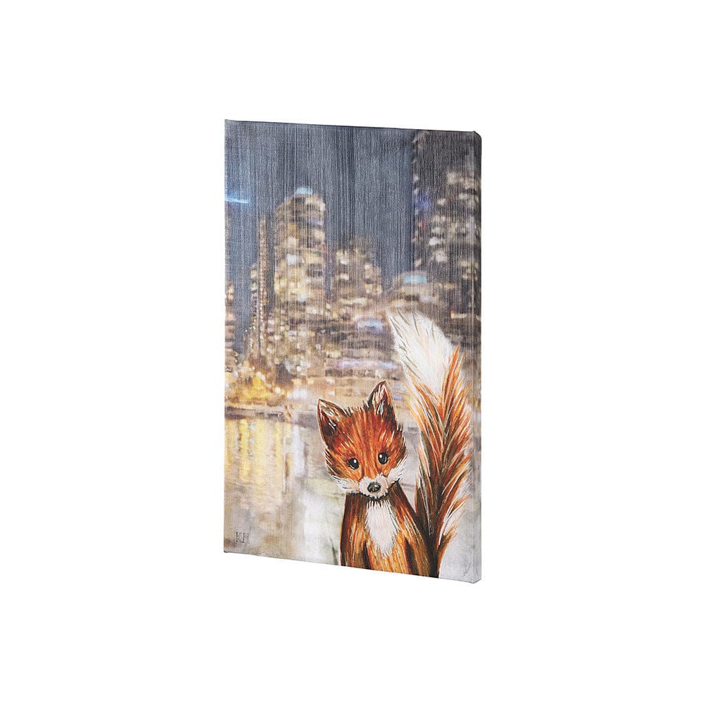 Mercana - City Fox by Mercana Studio a Hand Embellished Textured Canvas - 102027-S view 2