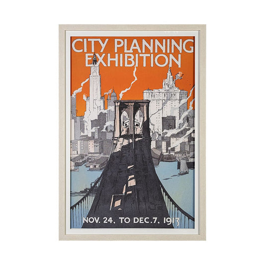 Mercana - City Planning Exhibition by The Vintage Collection a Framed Art Print Matted under Glass - 13466 view 1