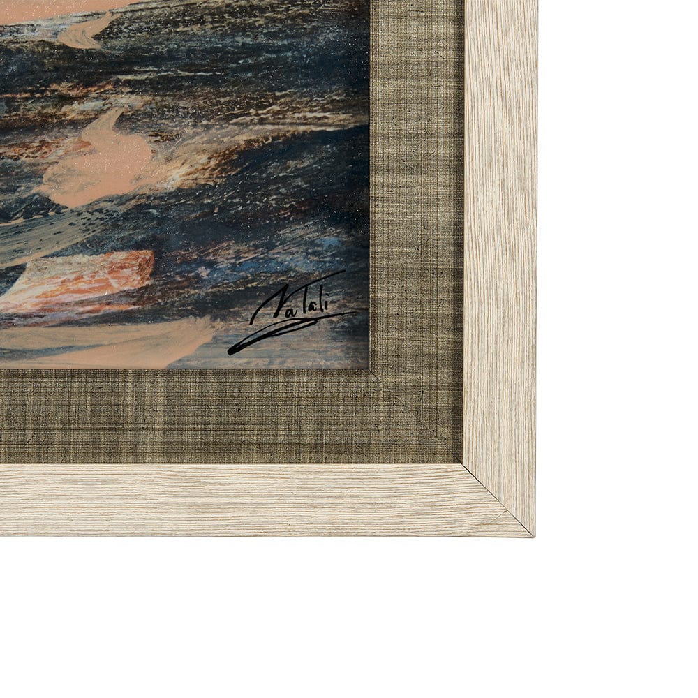 Mercana - City Sunset by Mercana Studio a Hand Embellished Textured Framed Art Print Matted under Glass - 14501 view 3