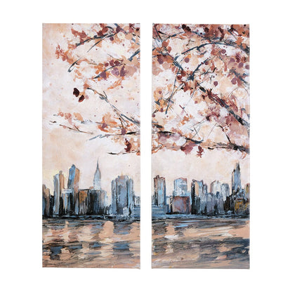 Mercana - City sunsetL by Mercana Studio a Hand Embellished Textured Canvas - 102319-L view 1