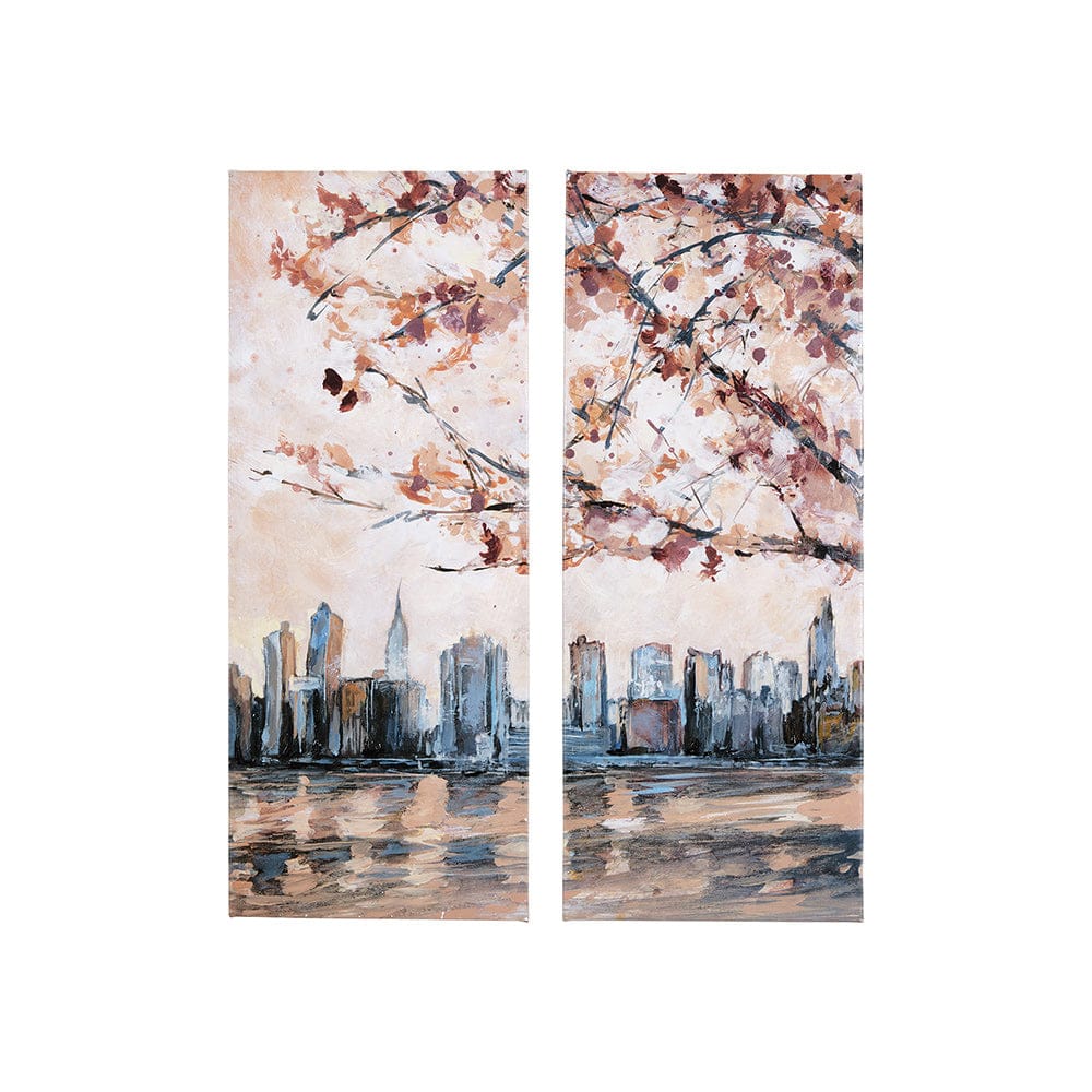 Mercana - City sunsetR by Mercana Studio a Hand Embellished Textured Canvas - 102319-S view 1