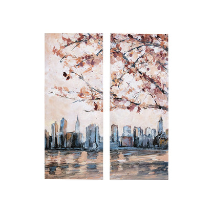 Mercana - City sunsetR by Mercana Studio a Hand Embellished Textured Canvas - 102319-S view 1