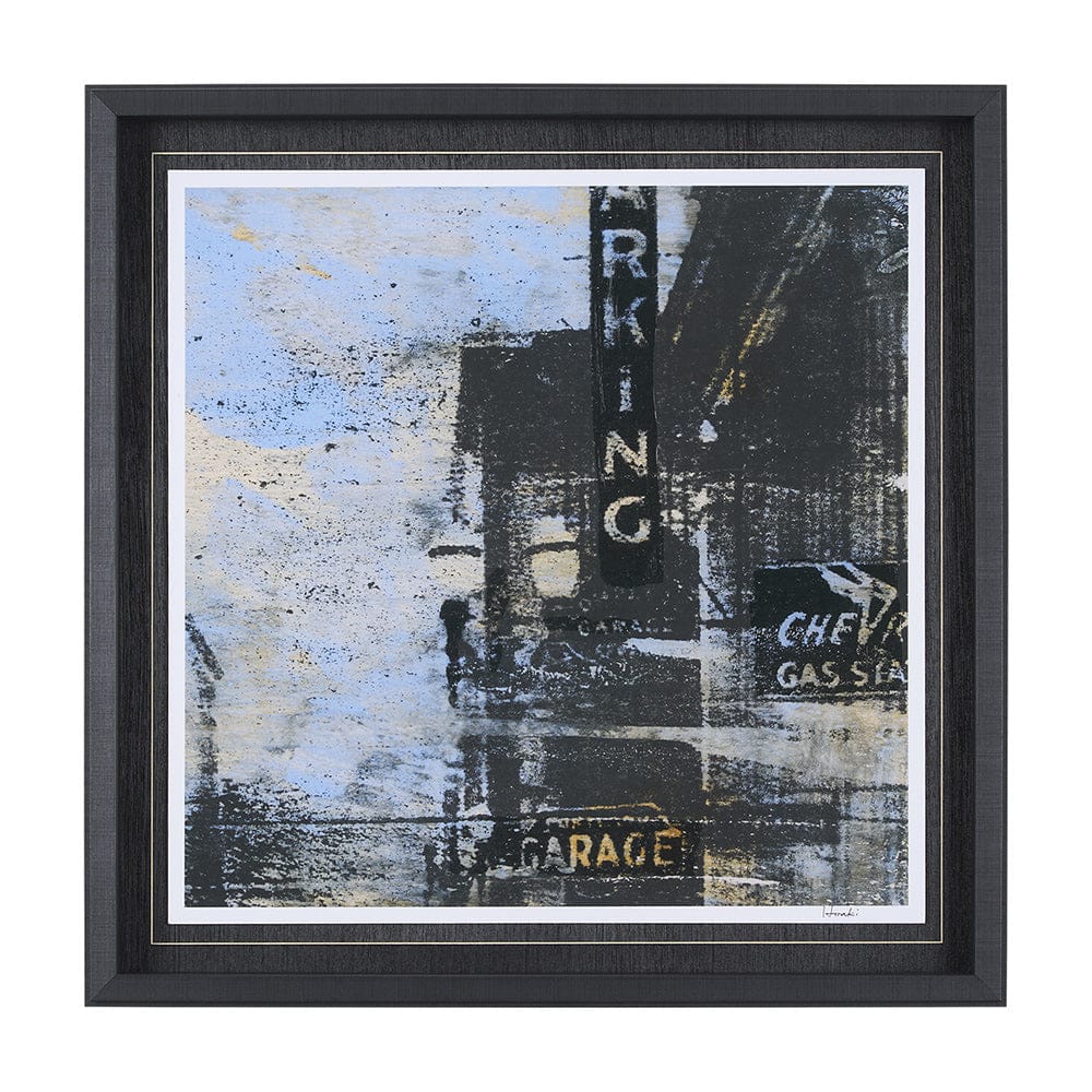 Mercana - City Vibe II by Mercana Studio a Hand Embellished Textured Framed Art Print Matted under Glass - 15374 view 1