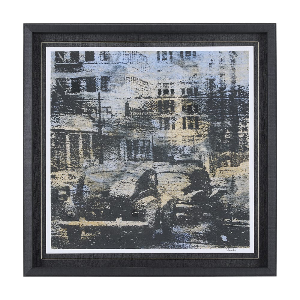 Mercana - City Vibe III by Mercana Studio a Hand Embellished Textured Framed Art Print Matted under Glass - 15375 view 1