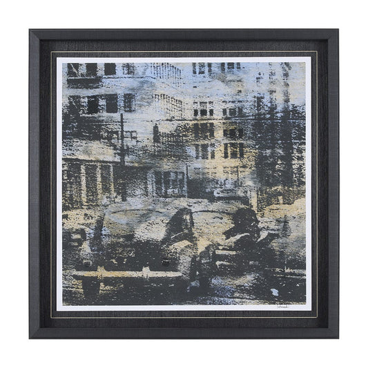 Mercana - City Vibe III by Mercana Studio a Hand Embellished Textured Framed Art Print Matted under Glass - 15375 view 1