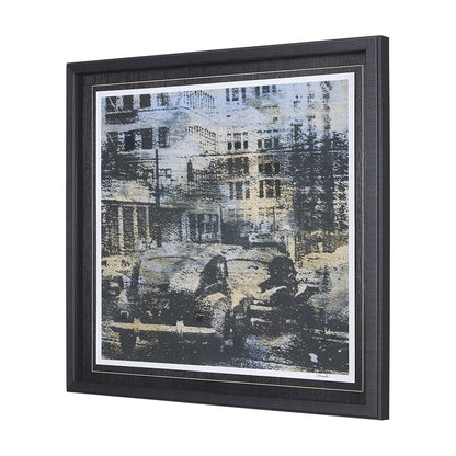 Mercana - City Vibe III by Mercana Studio a Hand Embellished Textured Framed Art Print Matted under Glass - 15375 view 2