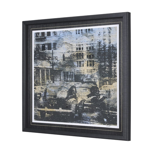 Mercana - City Vibe III by Mercana Studio a Hand Embellished Textured Framed Art Print Matted under Glass - 15375 view 2