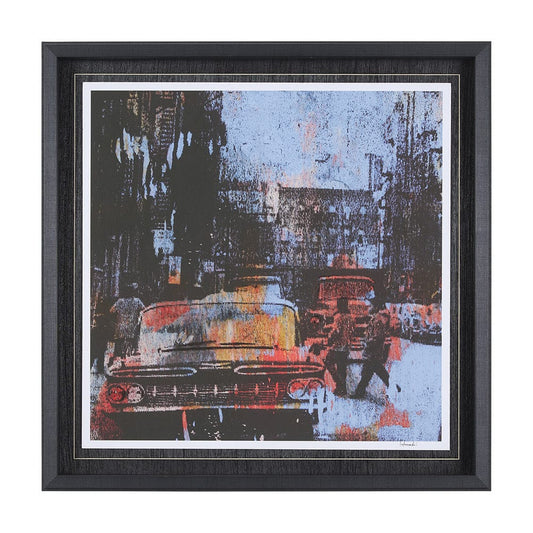 Mercana - City Vibe IV by Mercana Studio a Hand Embellished Textured Framed Art Print Matted under Glass - 15376 view 1
