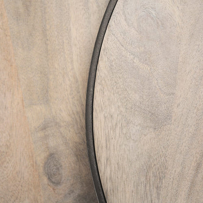 Mercana - Clapp Round Light Brown W/ White Wash Wood and Silver Metal Nesting Accent Tables (Set of 2) - 70595 view 8