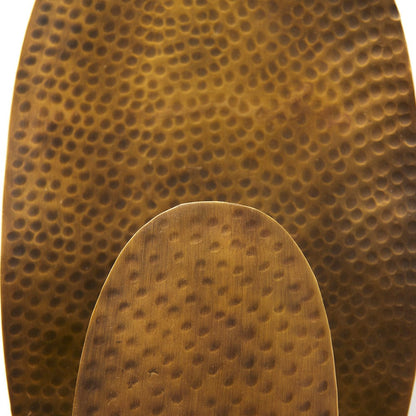 Mercana - Clarence 7.0L x 5.3W x 17.0H Metal Hammered Gold Round Wall Sconce - 68776 view 5