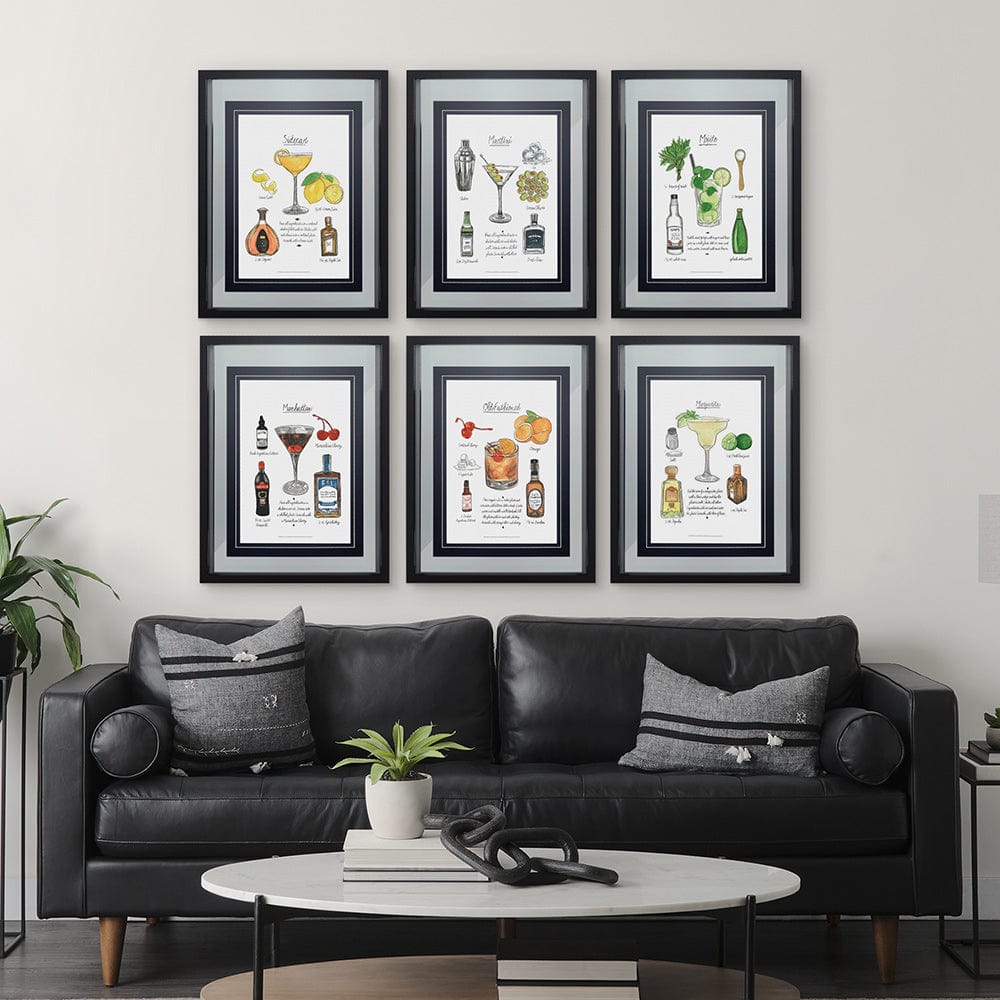 Mercana - Classic Cocktail - Manhattan by Mercana Studio a Framed Art Print Matted under Glass - 10818 view 3