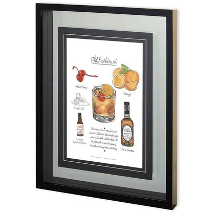 Mercana - Classic Cocktail - Old Fashioned by Mercana Studio a Framed Art Print Matted under Glass - 10819 view 1