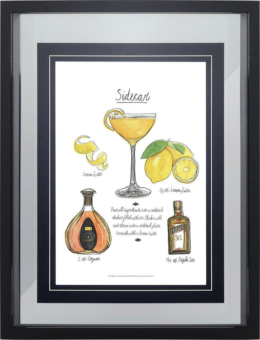 Mercana - Classic Cocktail - Sidecar by Naomi McCavitt a Framed Art Print Matted under Glass - 10820 view 2