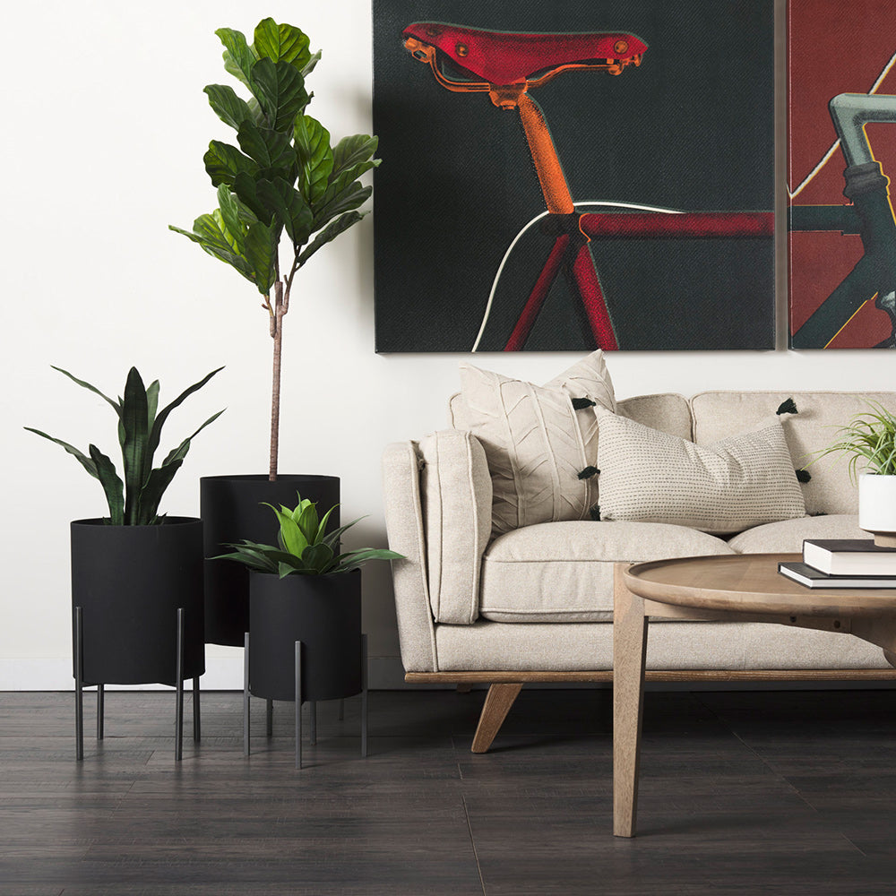 Mercana - Claypoole Black Plant Stands (Set of 3) - 68841_CLOSEOUT view 9