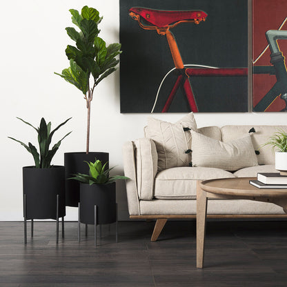 Mercana - Claypoole Black Plant Stands (Set of 3) - 68841_CLOSEOUT view 9