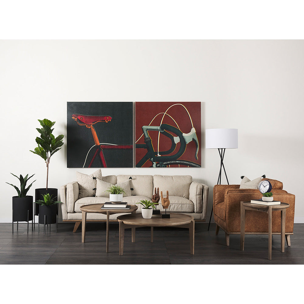 Mercana - Cleaver 40" & 31" Round Brown Solid Wood Nesting Coffee Tables (Set of 2) - 69024 view 9