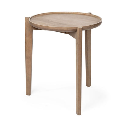 Mercana - Cleaver I 22 x 24 Round Top Brown Solid Wood Accent Table - 69023 view 1