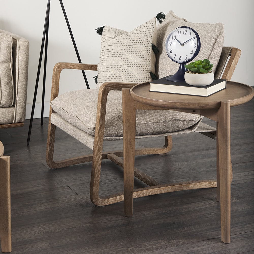 Mercana - Cleaver I 22 x 24 Round Top Brown Solid Wood Accent Table - 69023 view 5