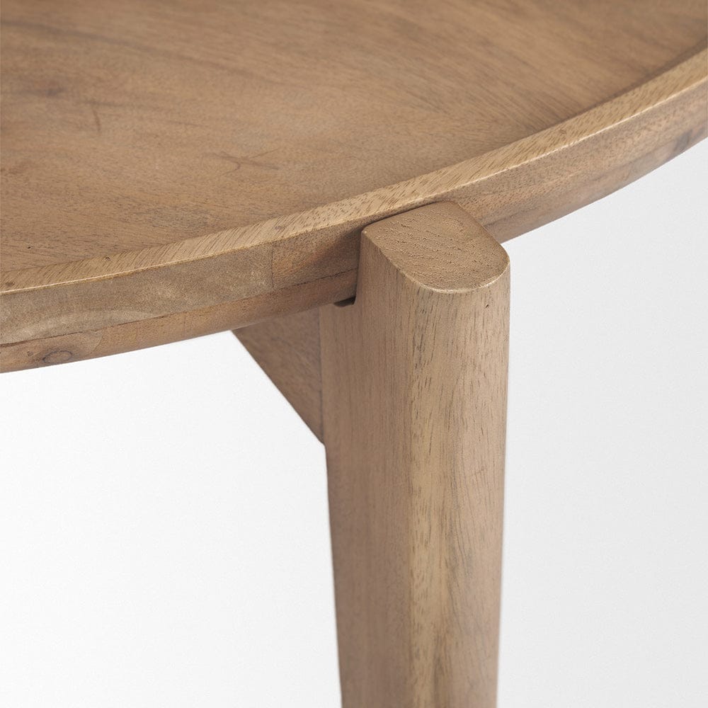 Mercana - Cleaver I 22 x 24 Round Top Brown Solid Wood Accent Table - 69023 view 7