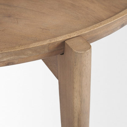 Mercana - Cleaver I 22 x 24 Round Top Brown Solid Wood Accent Table - 69023 view 7