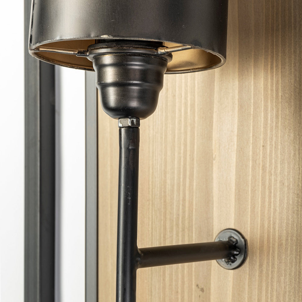 Mercana - Cleo 16.9x57.1 Black Metal and Wood Rectangular Wall Sconce - 68988_CLOSEOUT view 5