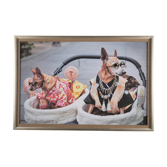Mercana - Clever Canines by Mercana Studio a Hand Embellished Textured Framed Art Print Matted under Glass - 14640 view 1
