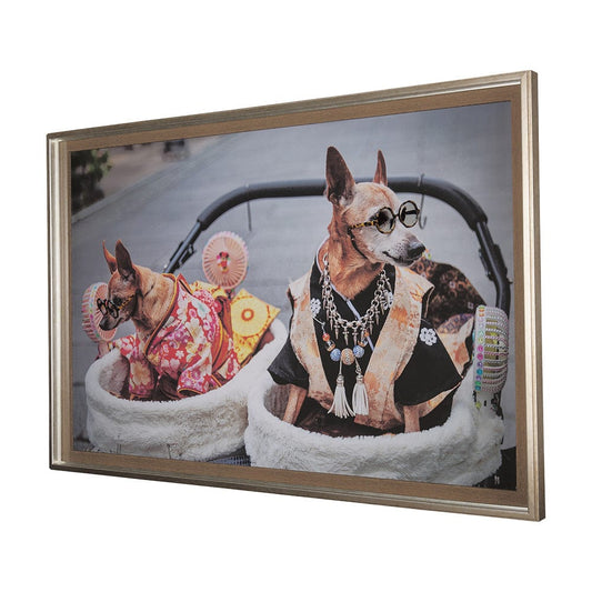Mercana - Clever Canines by Mercana Studio a Hand Embellished Textured Framed Art Print Matted under Glass - 14640 view 2