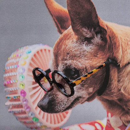Mercana - Clever Canines by Mercana Studio a Hand Embellished Textured Framed Art Print Matted under Glass - 14640 view 7