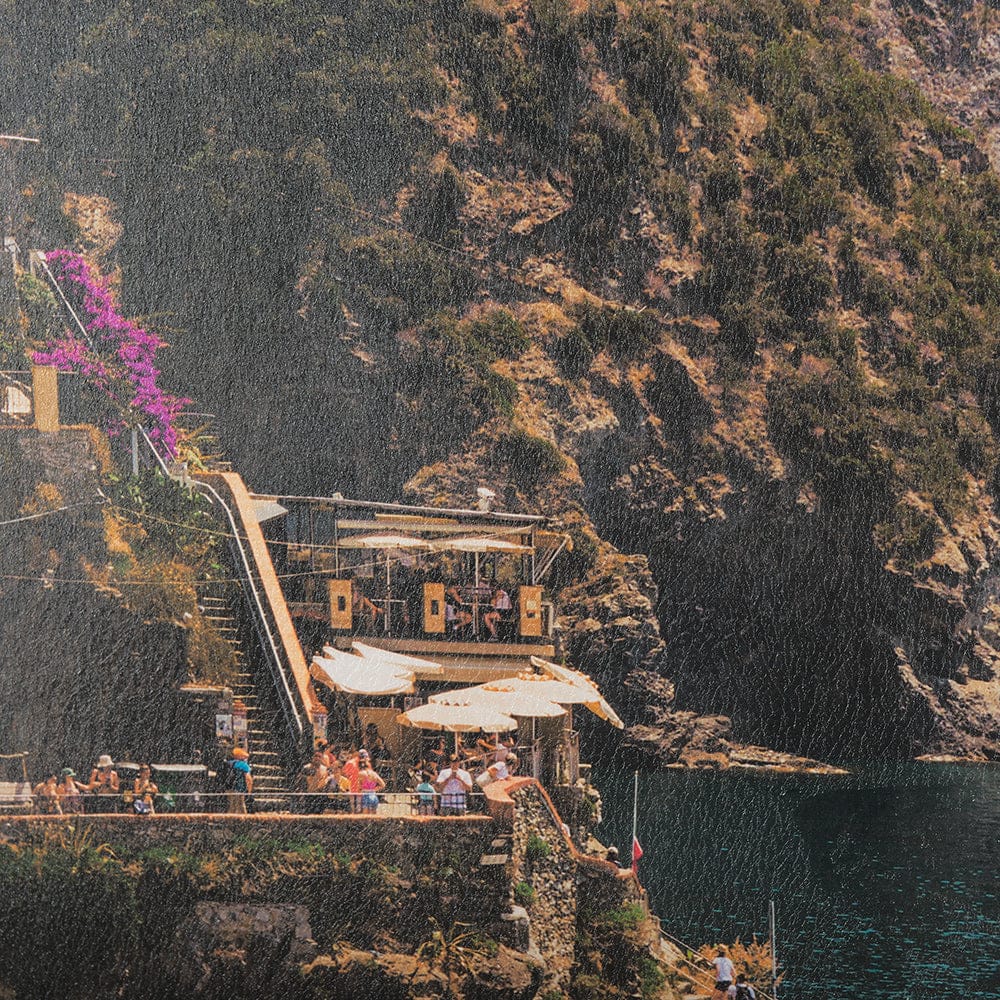 Mercana - Cliffside View by Mercana Studio a Hand Embellished Textured Framed Art Photo Matted under Glass - 14942 view 7