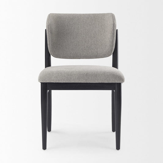 Mercana - Cline 20.9L x 23.0W x 31.9H Gray Fabric W/Black Wood Dining Chair (Set of 2) - 69830 view 2