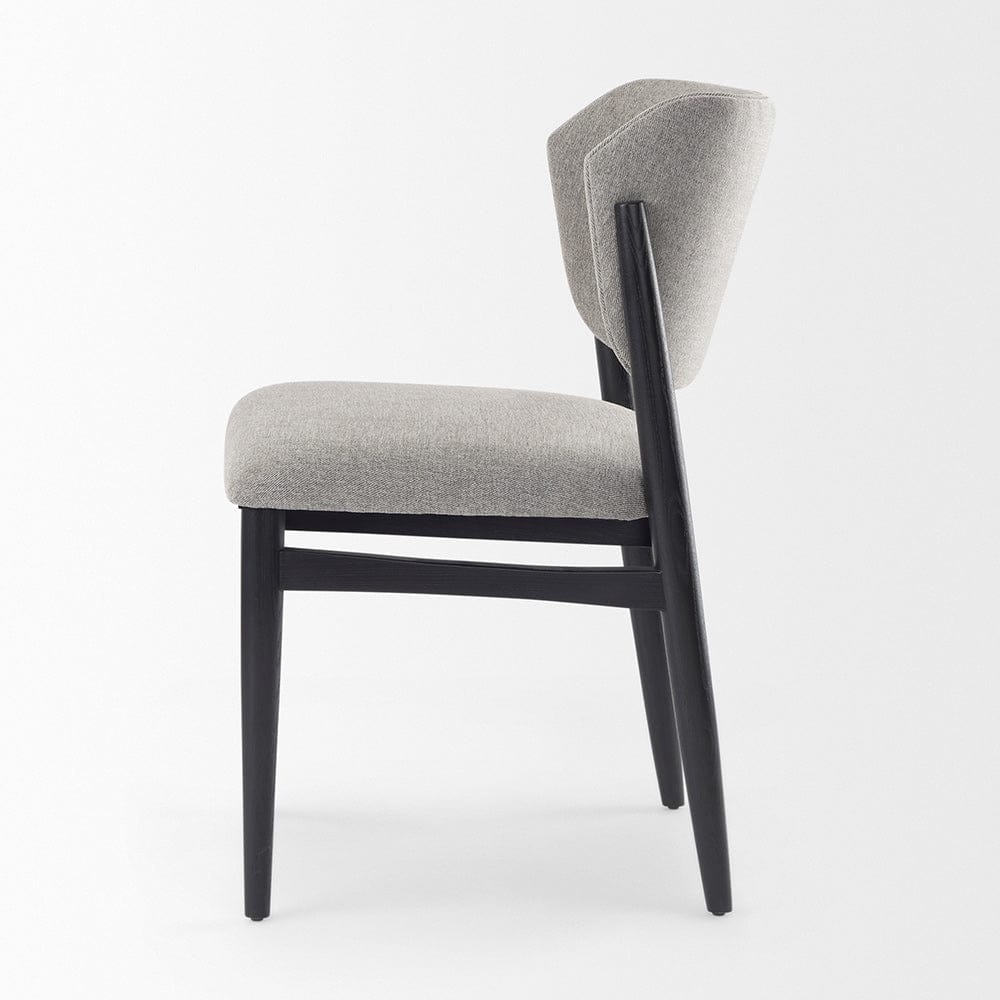 Mercana - Cline 20.9L x 23.0W x 31.9H Gray Fabric W/Black Wood Dining Chair (Set of 2) - 69830 view 3