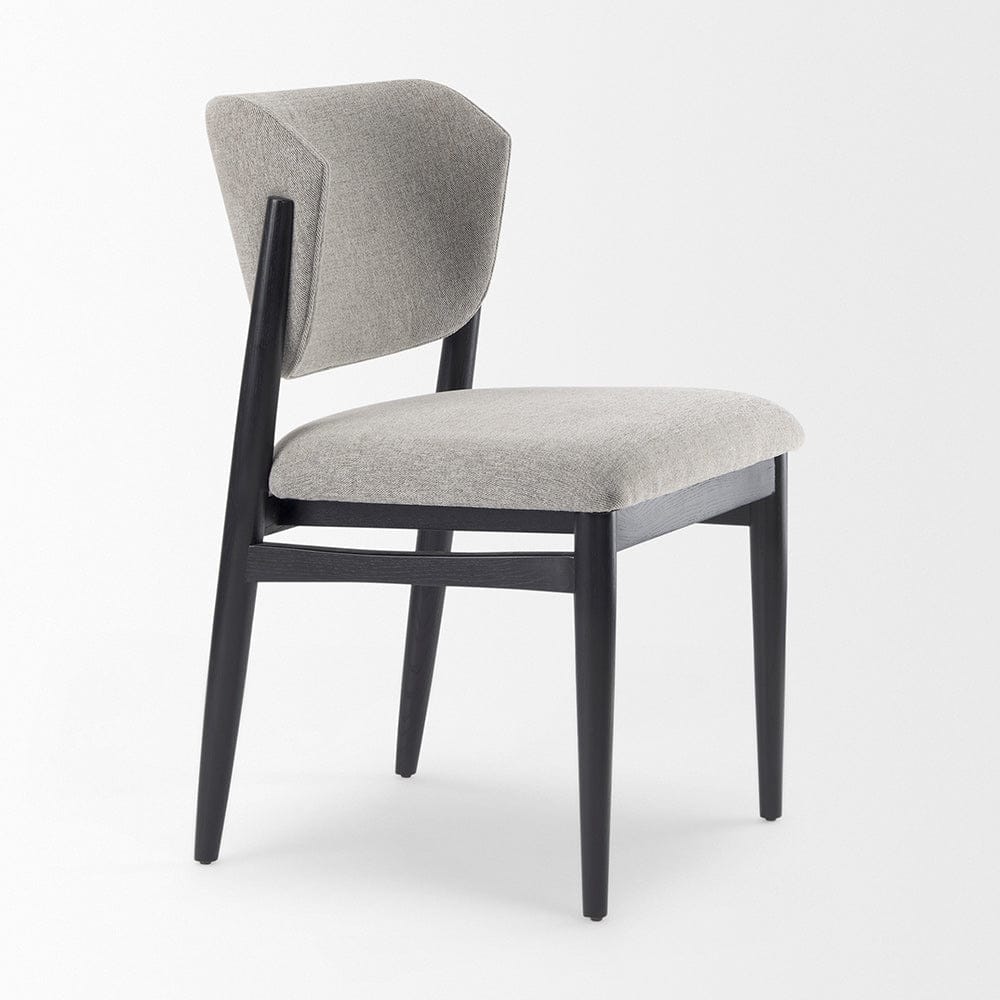 Mercana - Cline 20.9L x 23.0W x 31.9H Gray Fabric W/Black Wood Dining Chair (Set of 2) - 69830 view 6