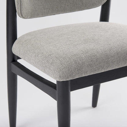 Mercana - Cline 20.9L x 23.0W x 31.9H Gray Fabric W/Black Wood Dining Chair (Set of 2) - 69830 view 10