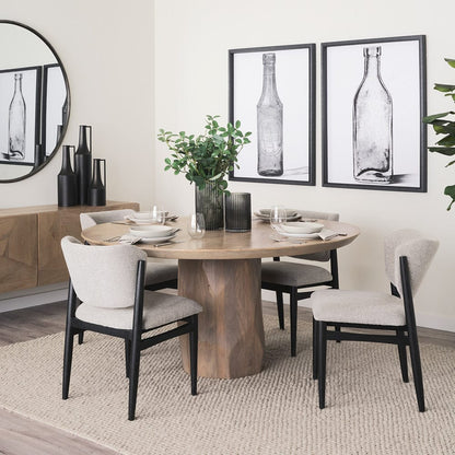 Mercana - Cline 20.9L x 23.0W x 31.9H Gray Fabric W/Black Wood Dining Chair (Set of 2) - 69830 view 13