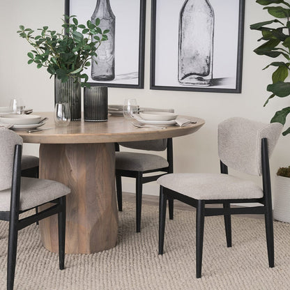 Mercana - Cline 20.9L x 23.0W x 31.9H Gray Fabric W/Black Wood Dining Chair (Set of 2) - 69830 view 14