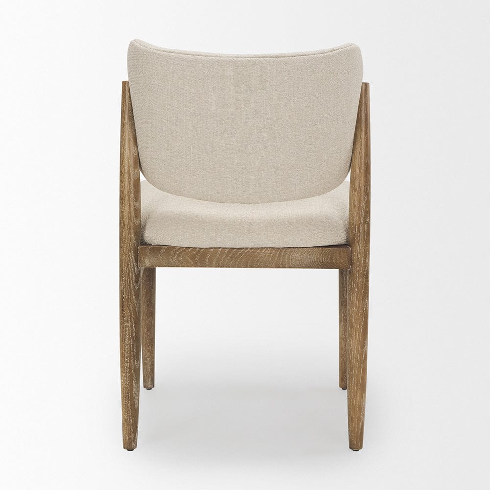 Mercana - Cline Cream Fabric Upholstered and Light Brown Wood Dining Chair (Set of 2) - 69831 view 4