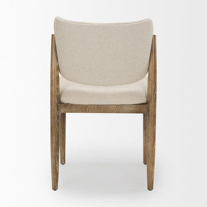 Mercana - Cline Cream Fabric Upholstered and Light Brown Wood Dining Chair (Set of 2) - 69831 view 4