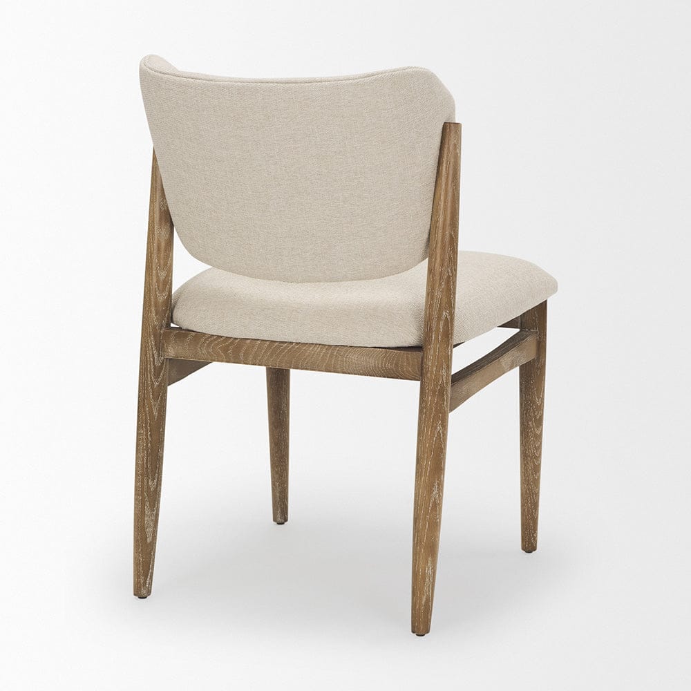 Mercana - Cline Cream Fabric Upholstered and Light Brown Wood Dining Chair (Set of 2) - 69831 view 5