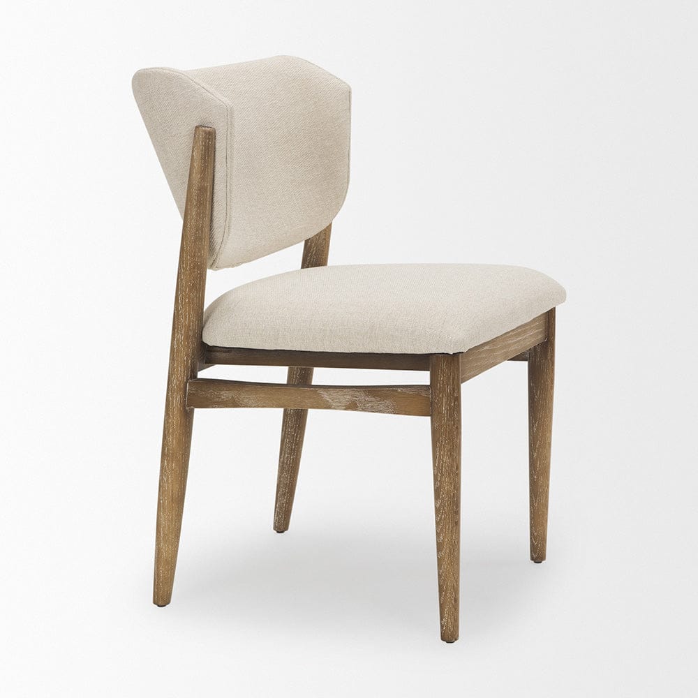 Mercana - Cline Cream Fabric Upholstered and Light Brown Wood Dining Chair (Set of 2) - 69831 view 6