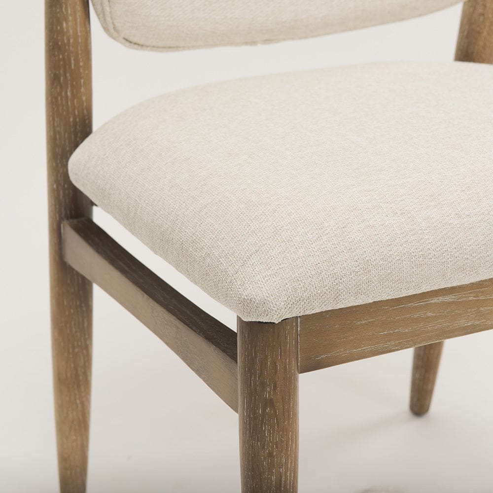 Mercana - Cline Cream Fabric Upholstered and Light Brown Wood Dining Chair (Set of 2) - 69831 view 8