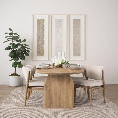 Mercana - Cline Cream Fabric Upholstered and Light Brown Wood Dining Chair (Set of 2) - 69831 view 12
