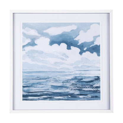 Mercana - Cloud and Sea by Mercana Studio a Hand Embellished Textured Framed Art Print Matted under Glass - 14306 view 1