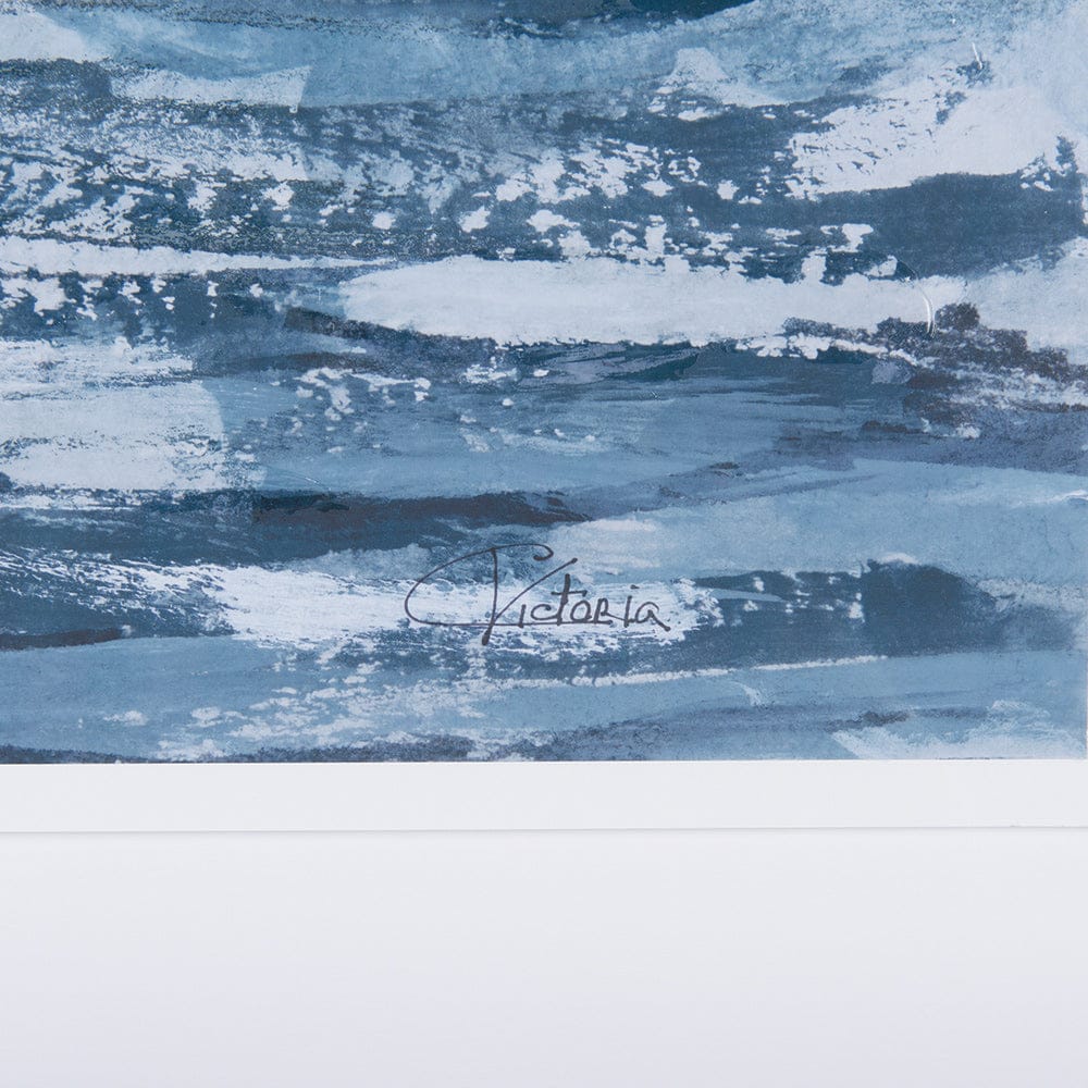 Mercana - Cloud and Sea by Mercana Studio a Hand Embellished Textured Framed Art Print Matted under Glass - 14306 view 6