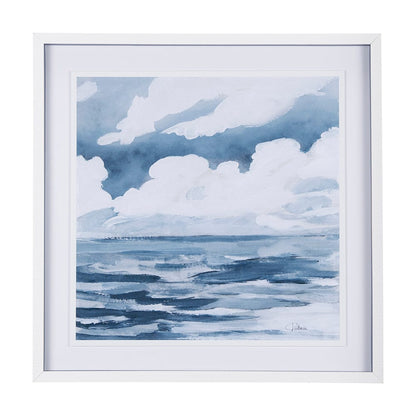 Mercana - Cloud and Sea by Mercana Studio a Hand Embellished Textured Framed Art Print Matted under Glass - 14307 view 1
