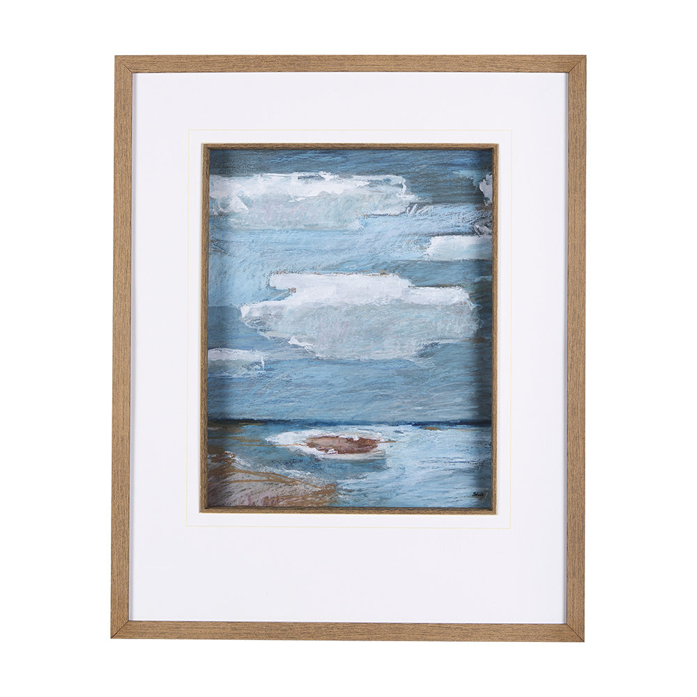 Mercana - Cloud Bay I by Mercana Studio a Hand Embellished Textured Framed Art Print Matted under Glass - 14696 view 1