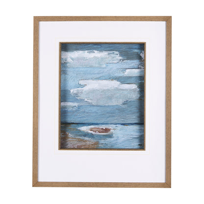 Mercana - Cloud Bay I by Mercana Studio a Hand Embellished Textured Framed Art Print Matted under Glass - 14696 view 1