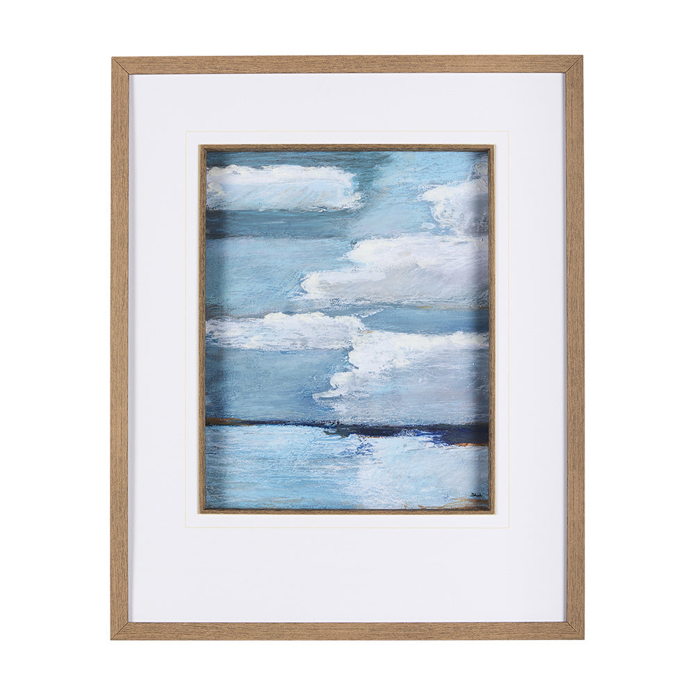 Mercana - Cloud Bay II by Mercana Studio a Hand Embellished Textured Framed Art Print Matted under Glass - 14697 view 1