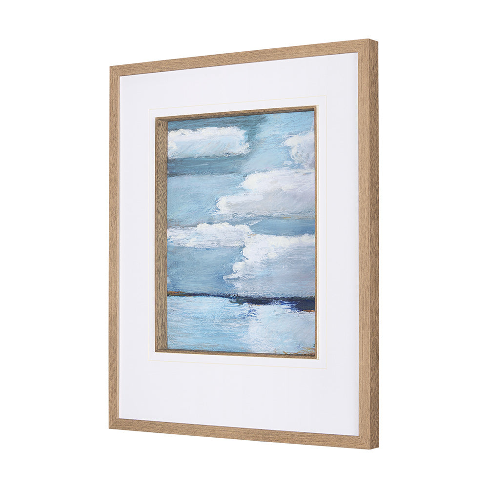 Mercana - Cloud Bay II by Mercana Studio a Hand Embellished Textured Framed Art Print Matted under Glass - 14697 view 2