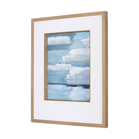 Mercana - Cloud Bay II by Mercana Studio a Hand Embellished Textured Framed Art Print Matted under Glass - 14697 view 2