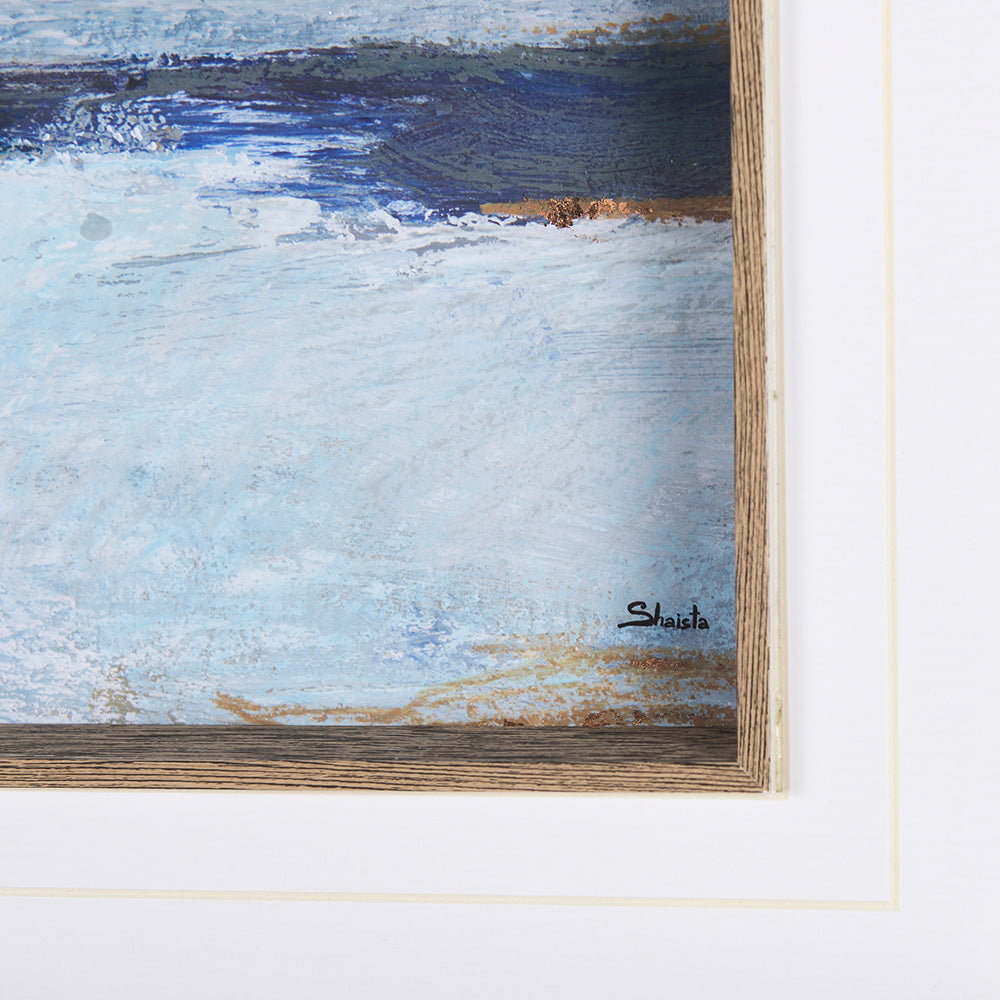 Mercana - Cloud Bay II by Mercana Studio a Hand Embellished Textured Framed Art Print Matted under Glass - 14697 view 6